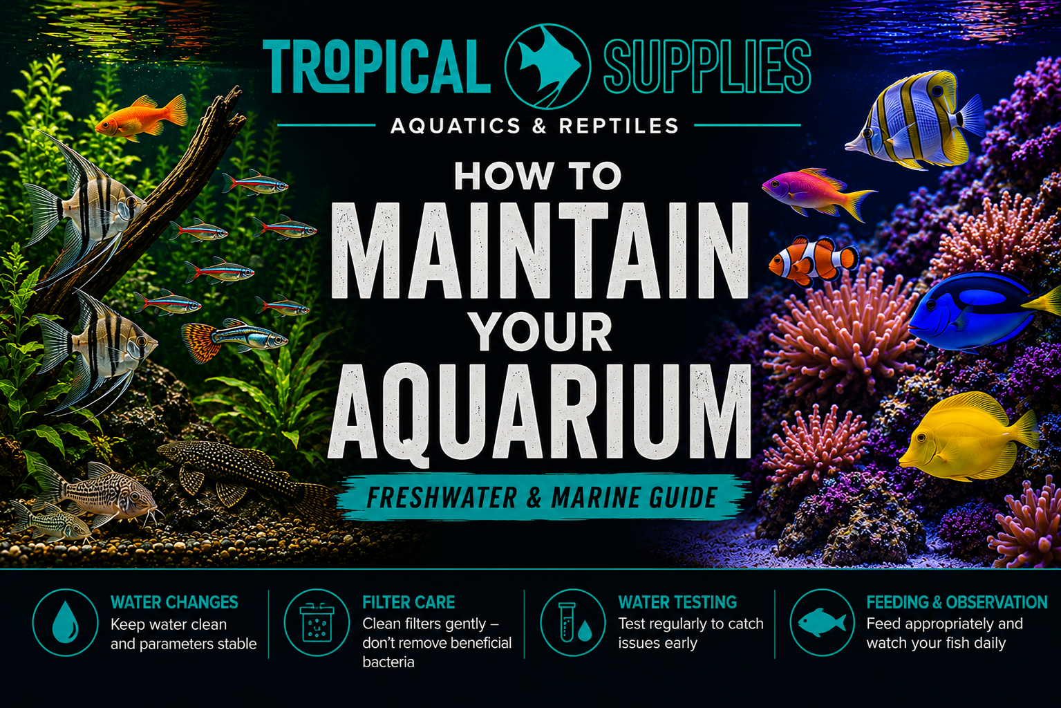 How to Maintain Your Aquarium: Freshwater & Marine Maintenance Guide