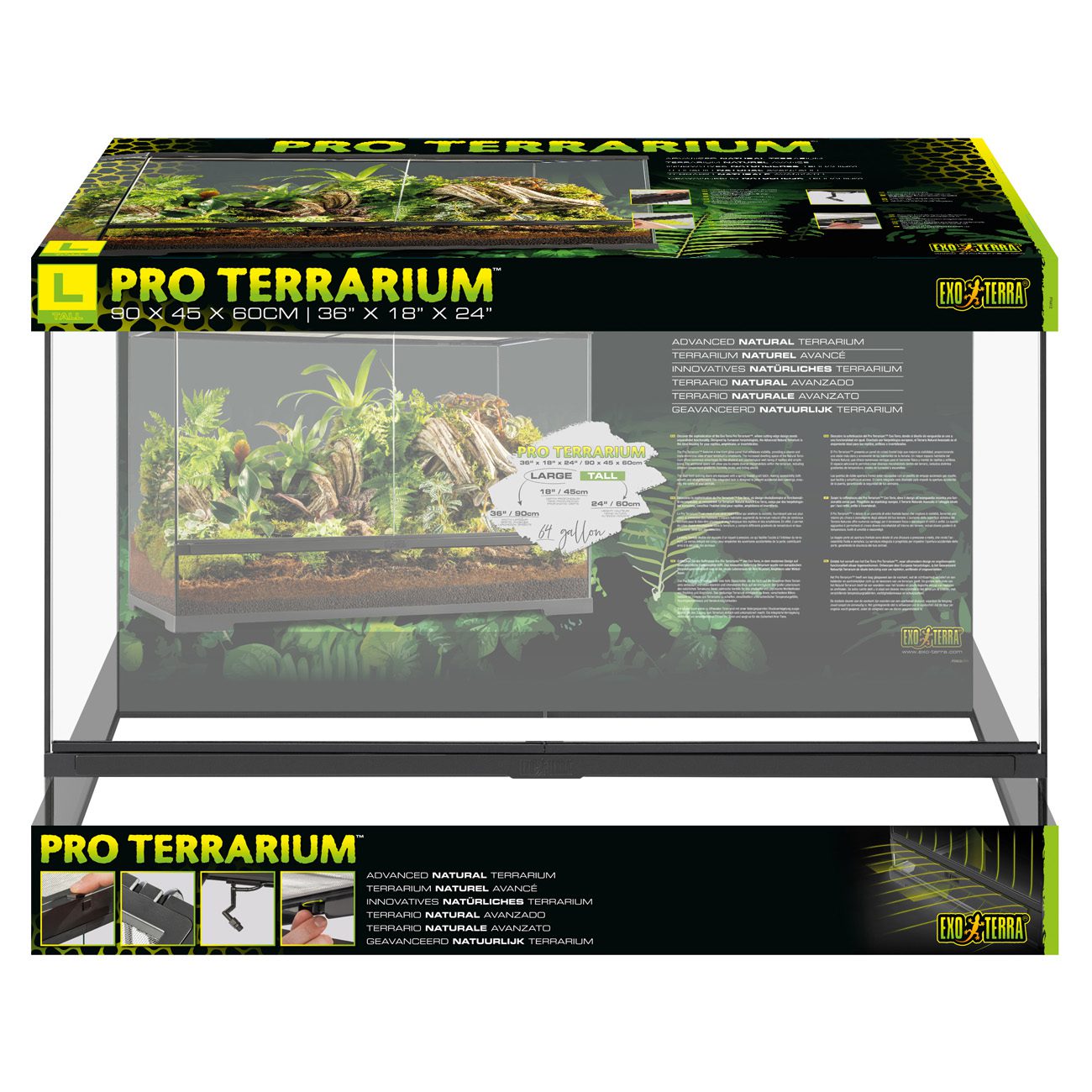 Exo Terra Pro Terrarium 90x45x60cm
