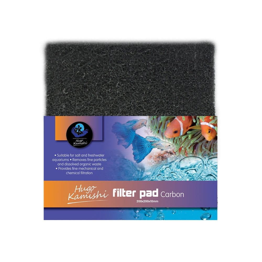 Hugo Kamishi Carbon Sponge 20x20x1cm - Tropical Supplies North East