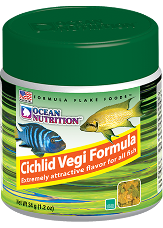 Ocean Nutrition Cichlid Vegi Flake 34g - Tropical Supplies North East