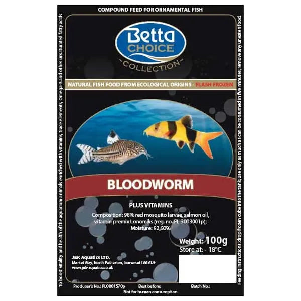 Betta Choice Bloodworm Blister Pack 100g