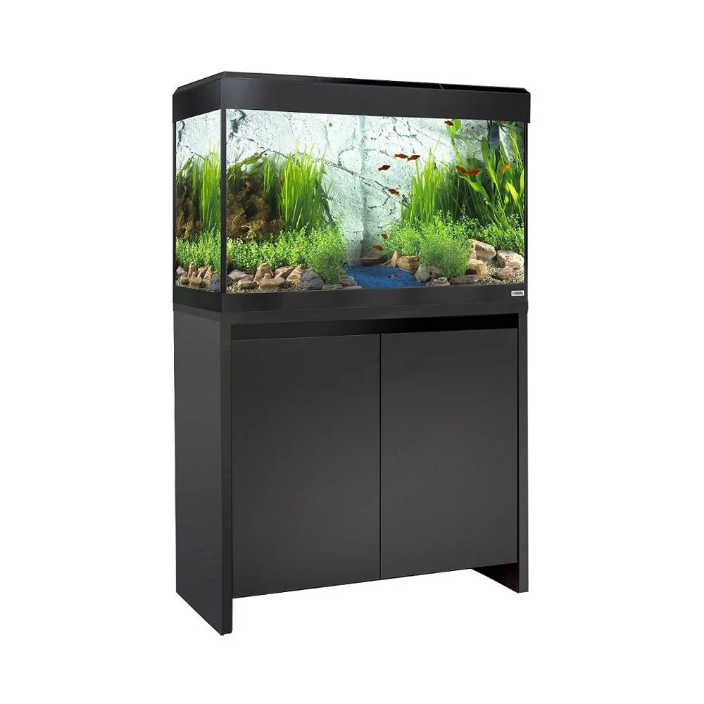 Fluval Roma 125 80cm Black Aquarium & Cabinet - 125L