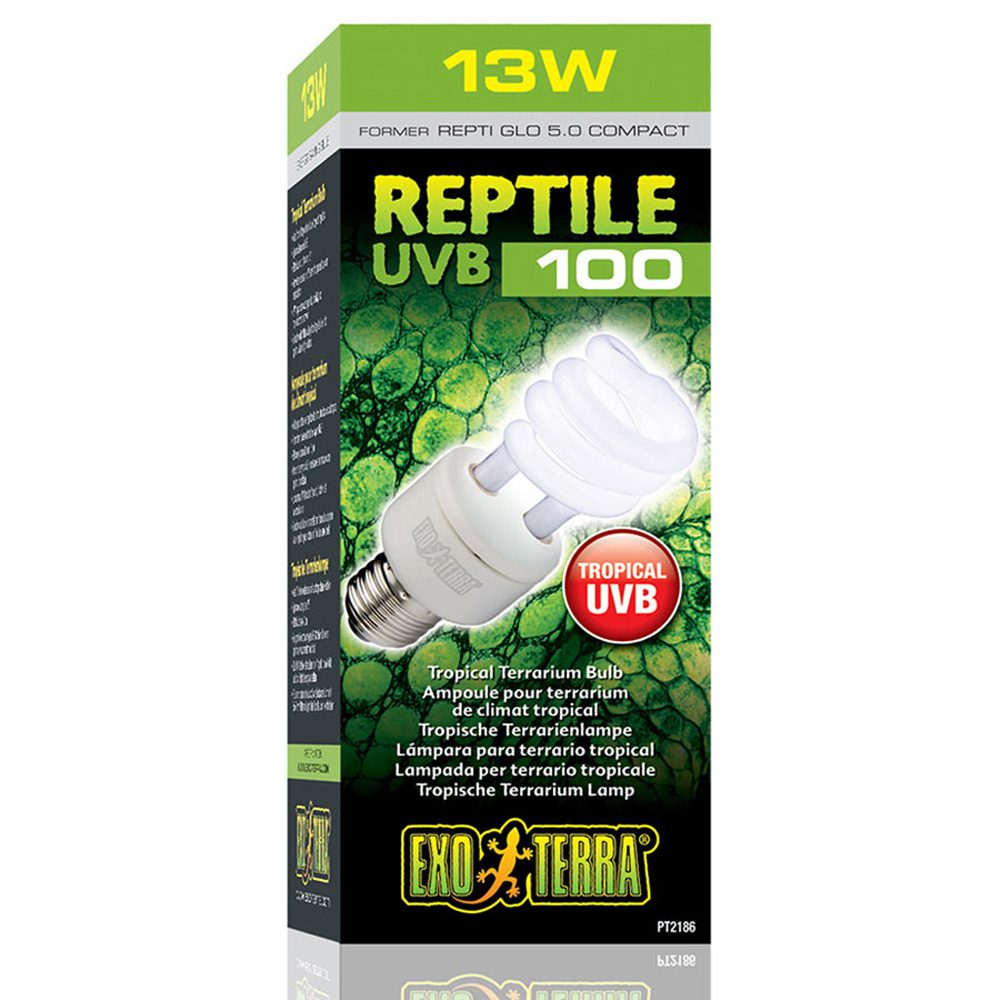 Exo Terra Reptile UVB 100 Compact Lamp 13w