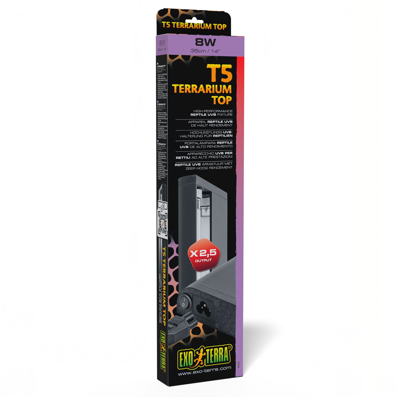 Exo Terra T5 UVB Fixture 35cm (12" Tube 8w)