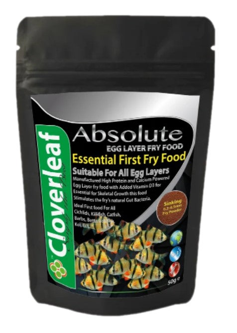 Cloverleaf Absolute Egg Layer Fry Food 50g £7.99 Tropical Supplies North East